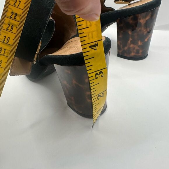 Vionic Perk Lacey Tortoise and Black Suede Slingback Block Heel Bootie 10 - Picture 10 of 10